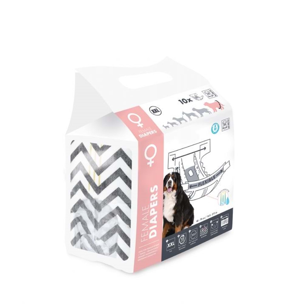 M-Pets Diapers Dişi Köpekler İçin Külot (Xxl) 10Lu 10124699