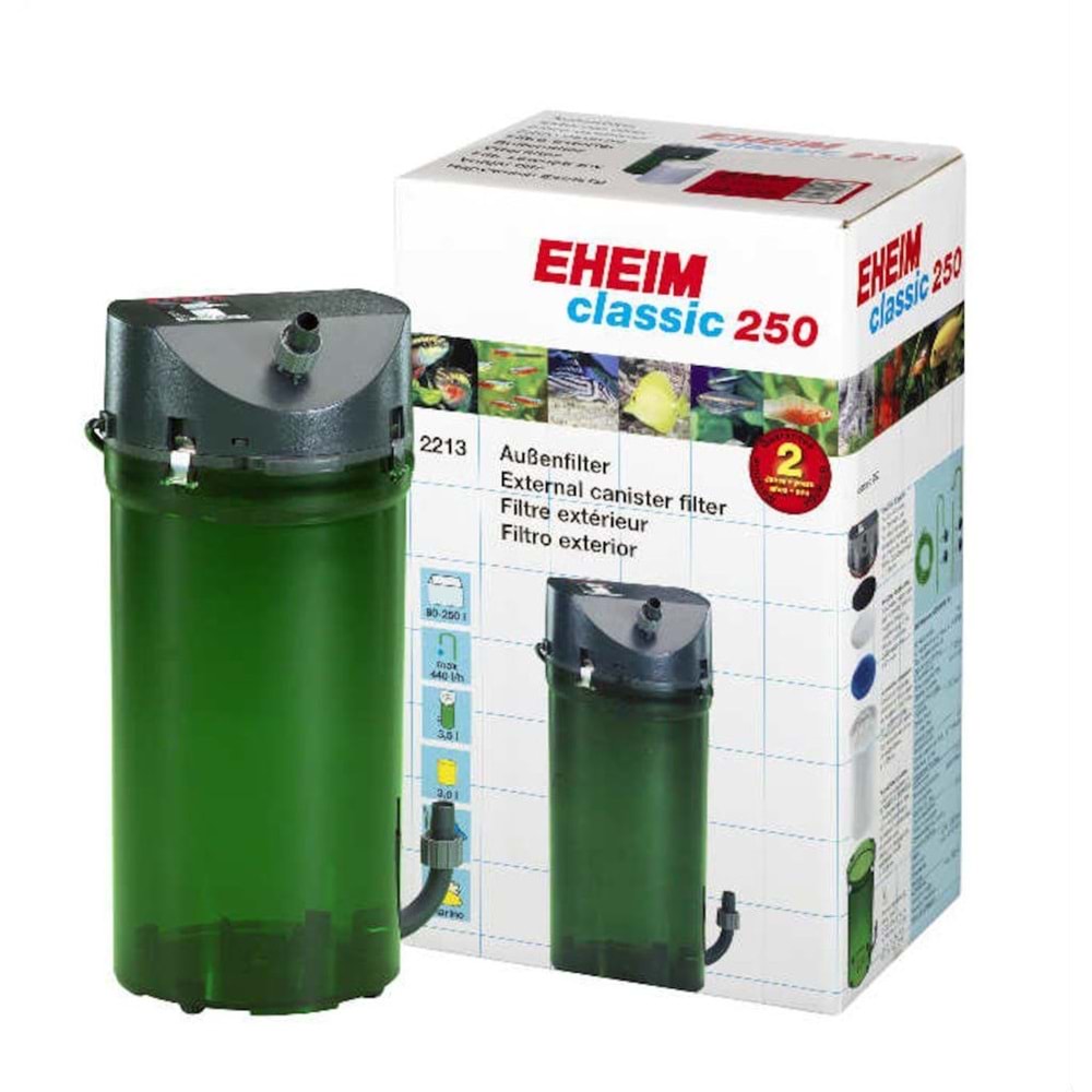 Eheim Classic 250 Dış Filtre 2213-01 250L 440L/s 8W Musluksuz Boş