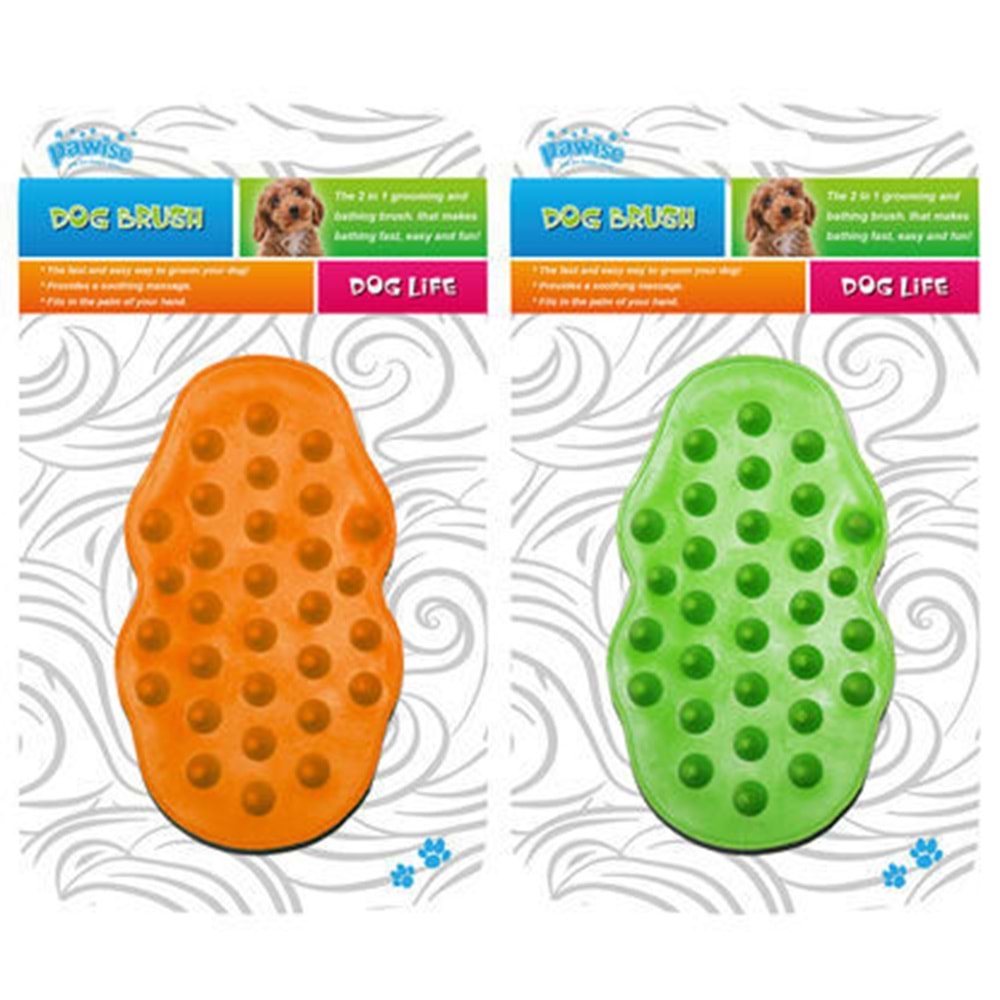 Pawise 11469 Dog Palm Brush Köpek Masaj Aleti Turuncu