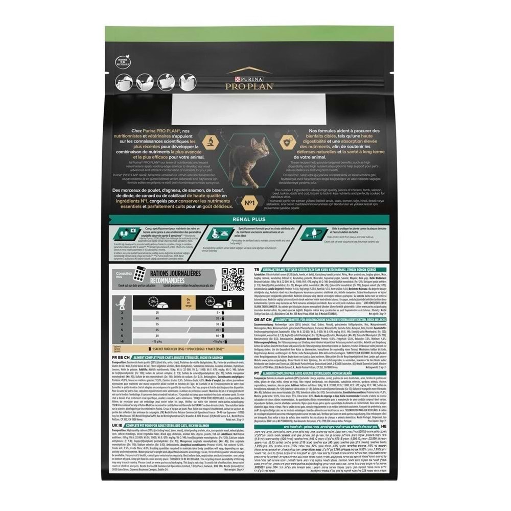 Pro Plan Somon Balıklı Kısırlaştırılmış Yetişkin Kedi Maması 3 Kg.