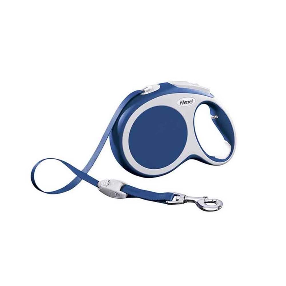 Flexi Vario Tasma 3m. Xs Mavi Şerit Kayışlı Gezdirme Tasması