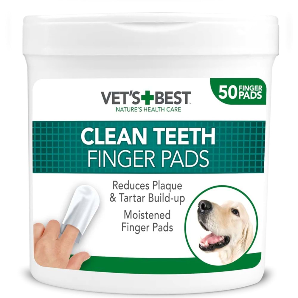 Vet's Best Köpekler için Diş Temizleme Parmak Pedi 50li