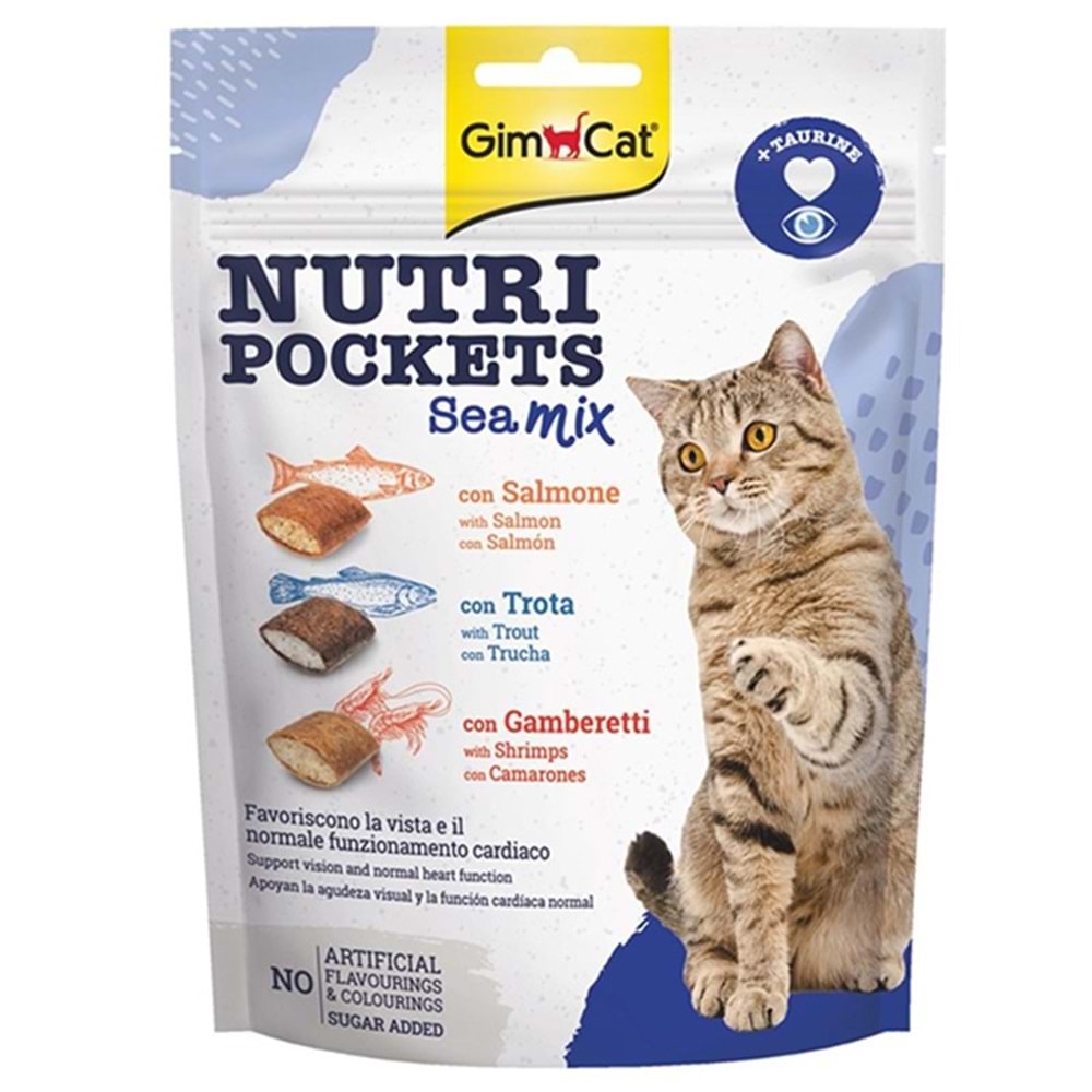 Gimcat NutriPockets Sea Mix Kedi Ödül Maması 150 Gr