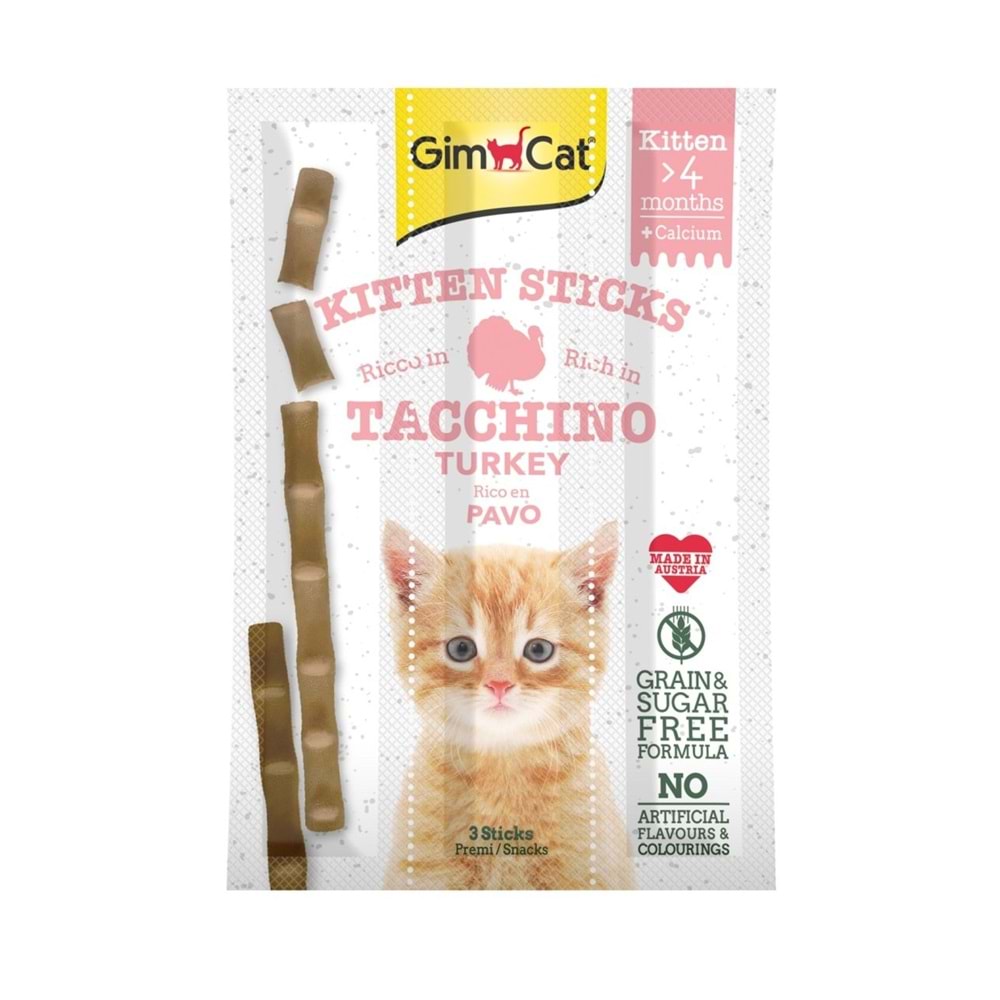 Gimcat Sticks Kitten Hindili Yavru Kedi Ödül Çubukları 3x3 Gr.