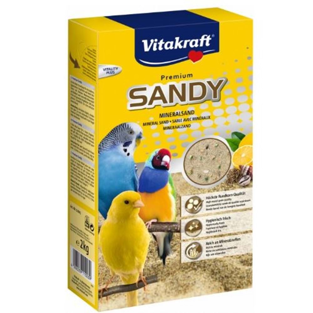 Vitakraft Sandy Yüksek Mineralli Kuş Kumu 2 Kg.