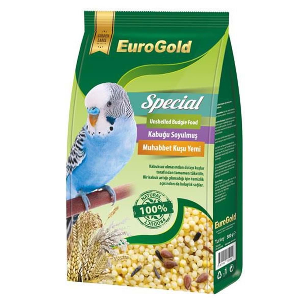 Eurogold Special Kabuksuz Muhabbet Kuşu Yemi 500 Gr.