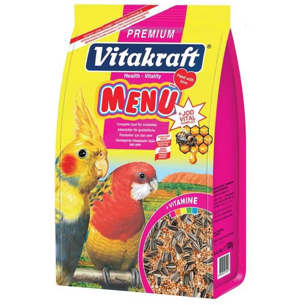 Vitakraft Menu Paraket Yemi 1000 Gr.