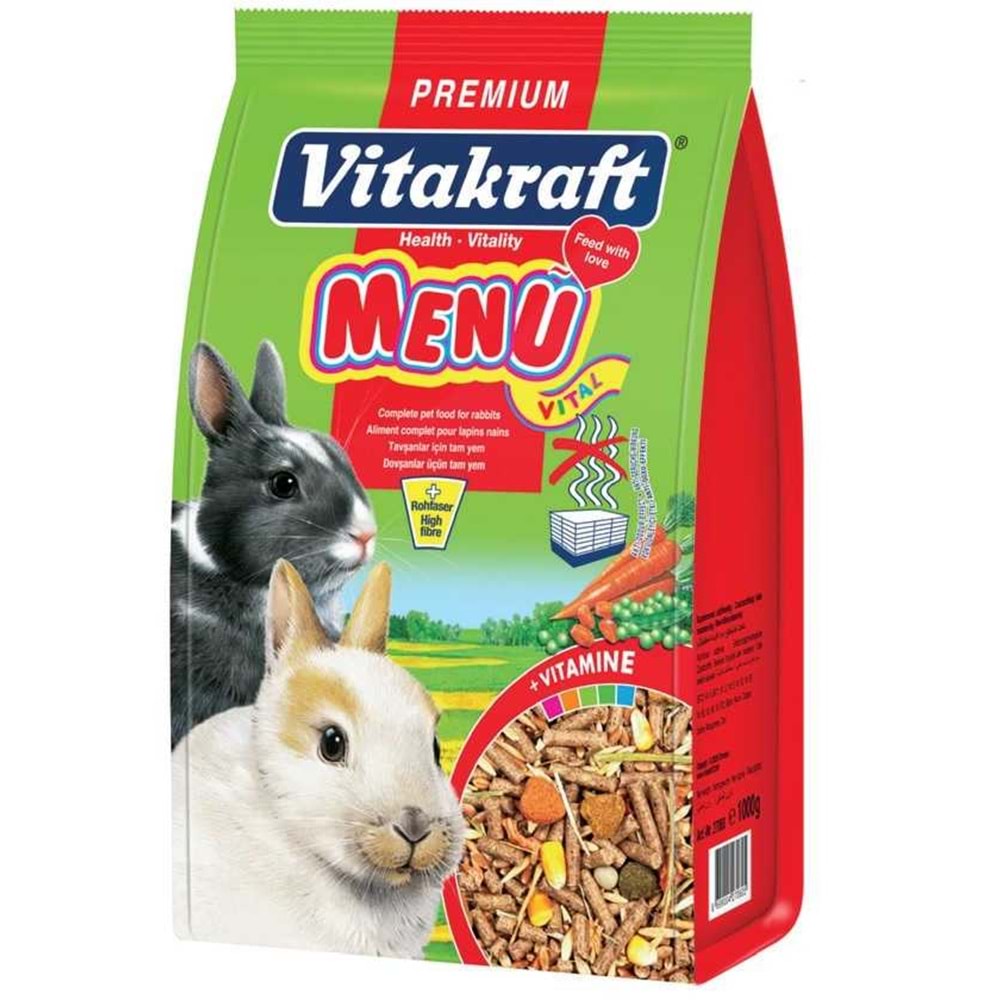 Vitakraft Menu Tavşan Yemi 1000 Gr.x 2 Adet