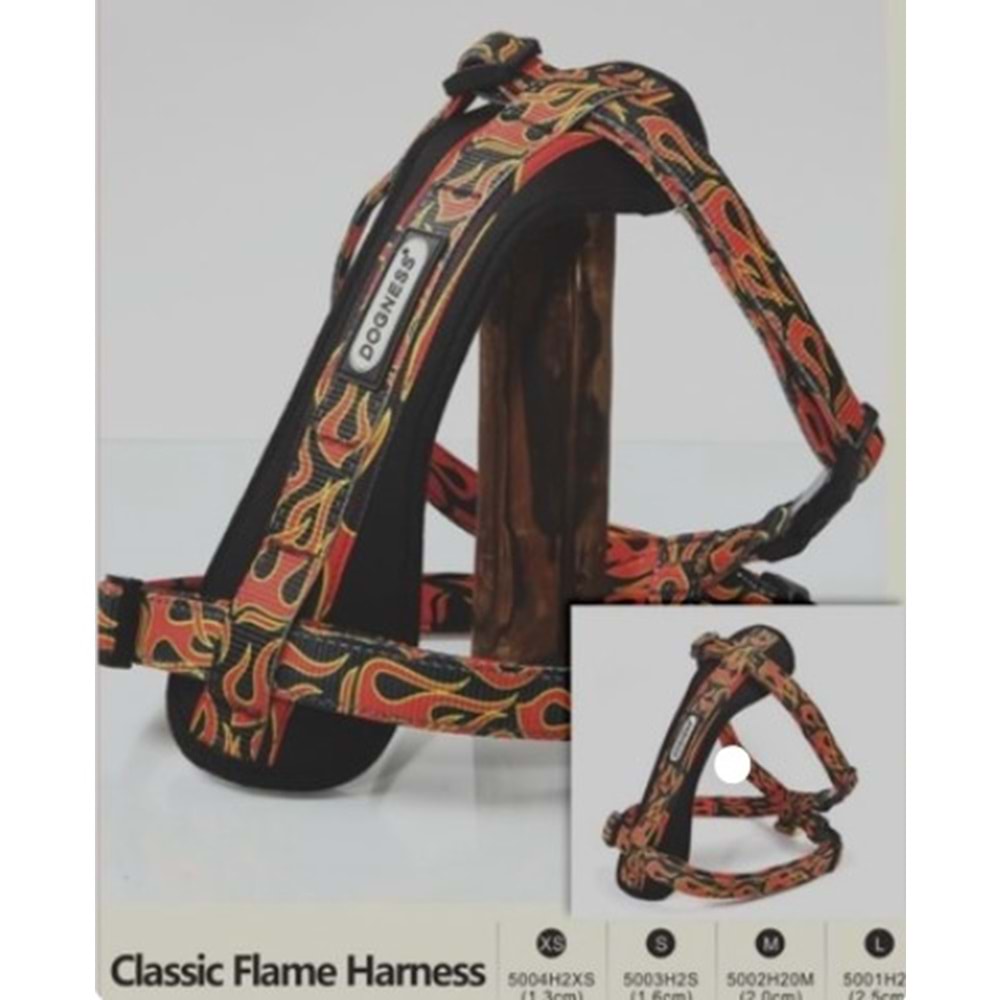 5001-H2L Neoprene Alevli Desenli Koşum Tasma 2,5 cm. 41 Kg.
