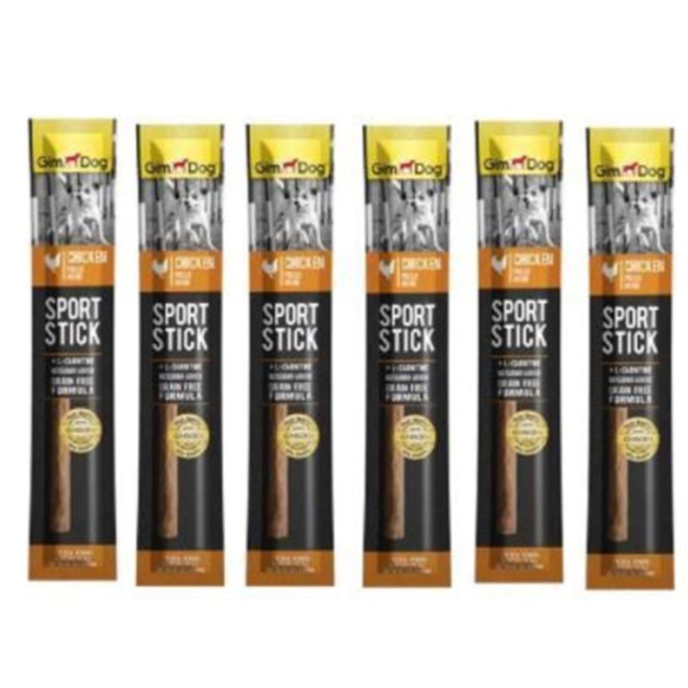 Gimdog Sport Sticks Tavuklu Tahılsız Köpek Ödül Çubuğu 12 gr.x 6 Adet