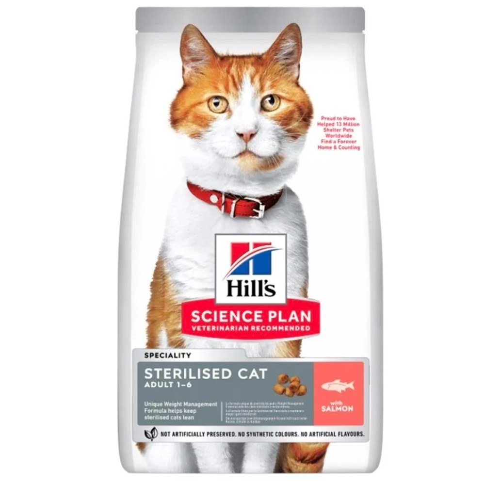 Hills Sterilised Somon Balıklı Kısırlaştırılmış Kedi Maması 3Kg Bonus Paket