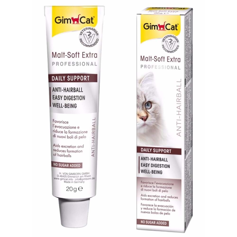 Gimcat Malt Soft Extra Tüy Yumağı Attıran Kedi Macunu 20 Gr.