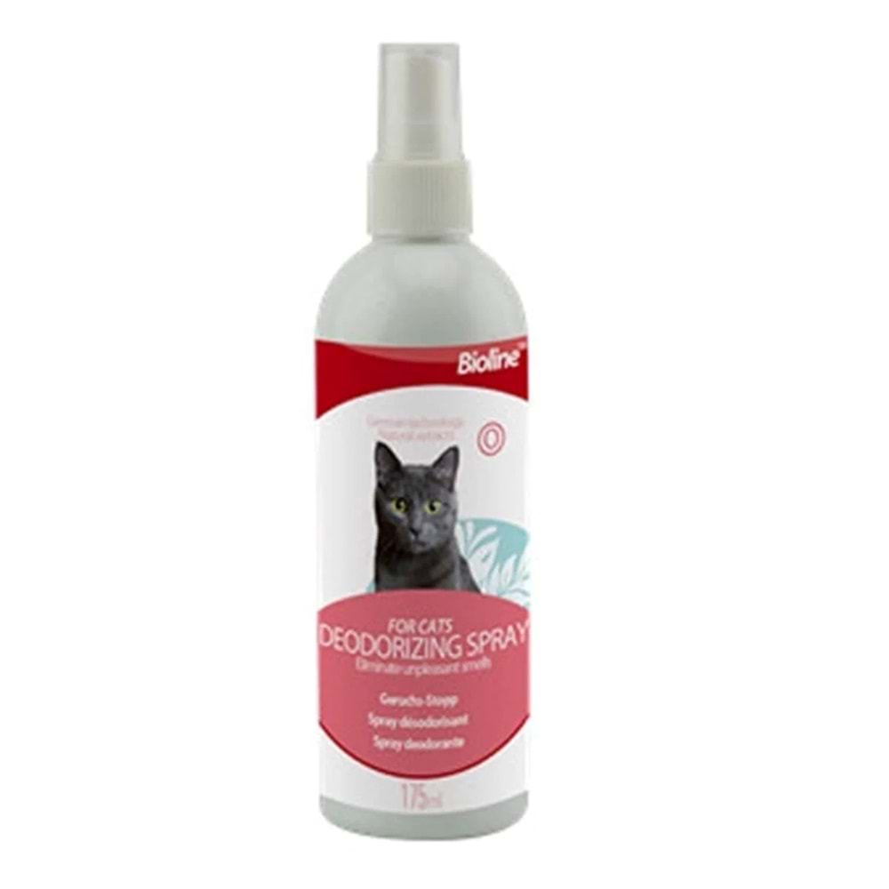 Bioline Kediler İçin Ferahlatıcı ve Koku Giderici Deodorant Sprey 175 ml