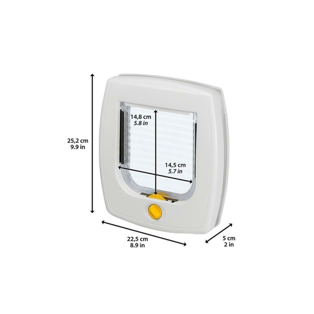 Ferplast Swing 3 Otomatik Kedi ve Köpek Kapısı 22,5x5x25,2cm (Beyaz)
