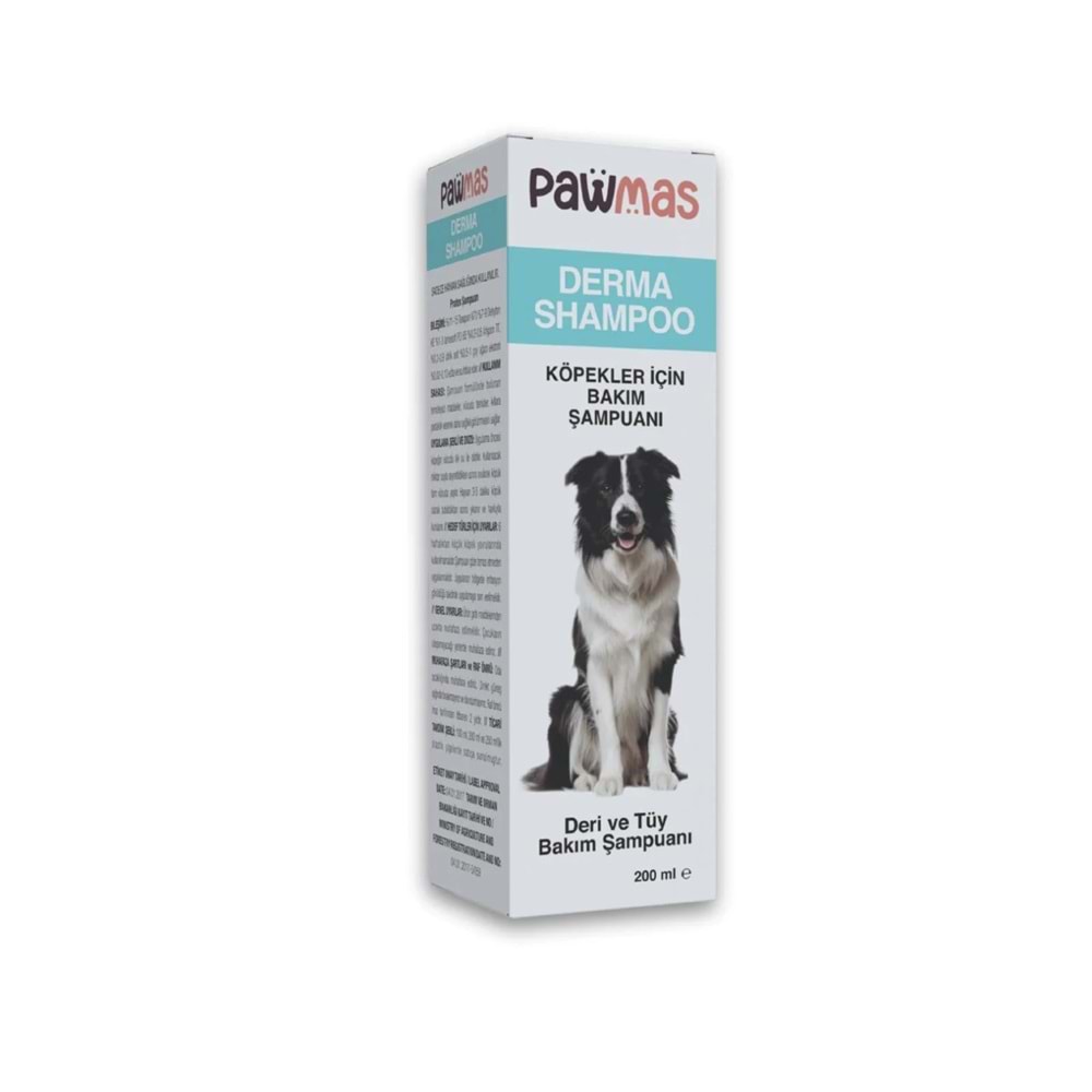 Pawmas Hassas Ciltler ve Tüy Bakımı için Derma Şampuan 200 ml