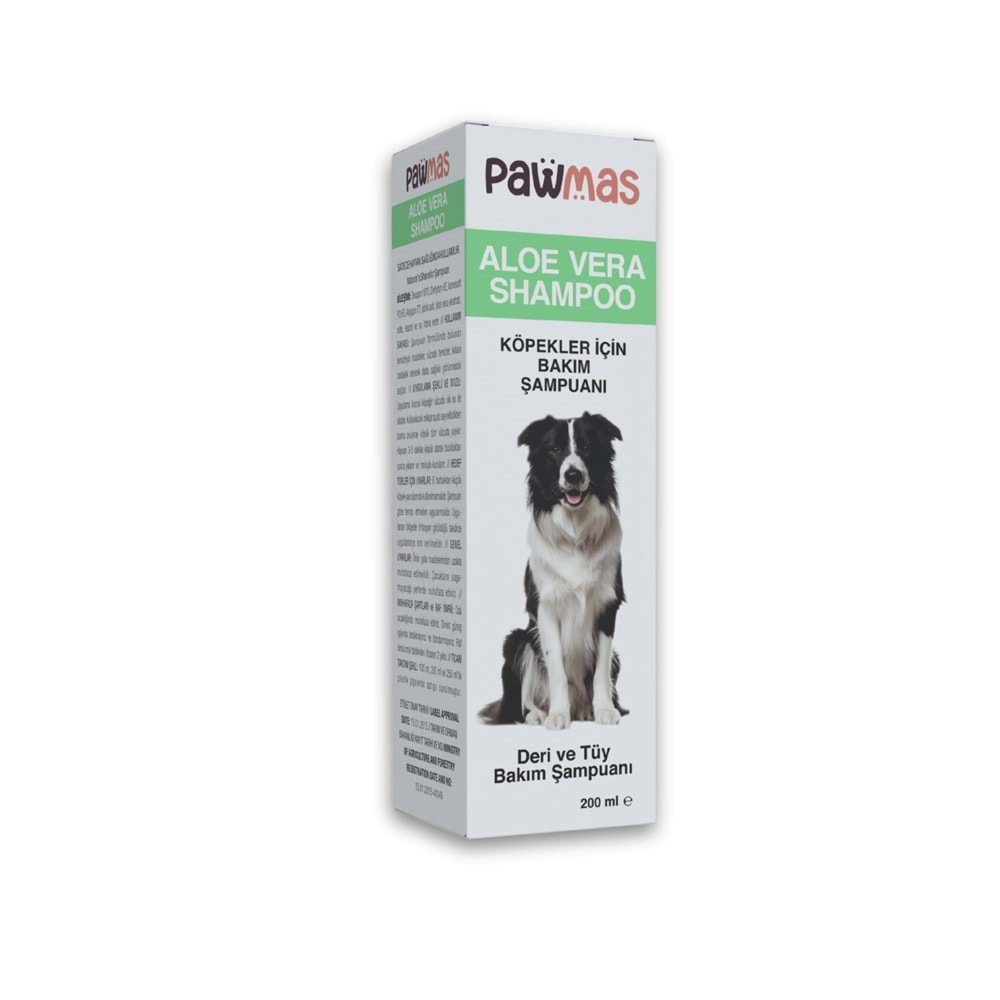 Pawmas Hassas Ciltler ve Tüy Bakımı için Aloe Vera Şampuan 200 ml