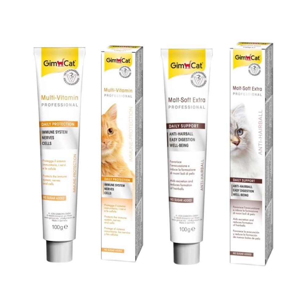 Gimcat Malt Soft Extra 100 Gr. + Gimcat Multivitamin 100 Gr.