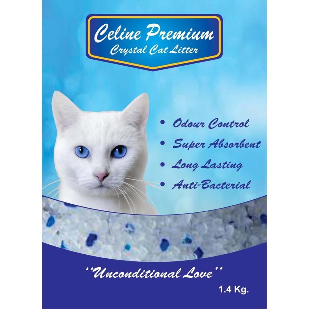 Celine Premium Kristal Kedi Kumu 1,4 Kg. x 8 Adet
