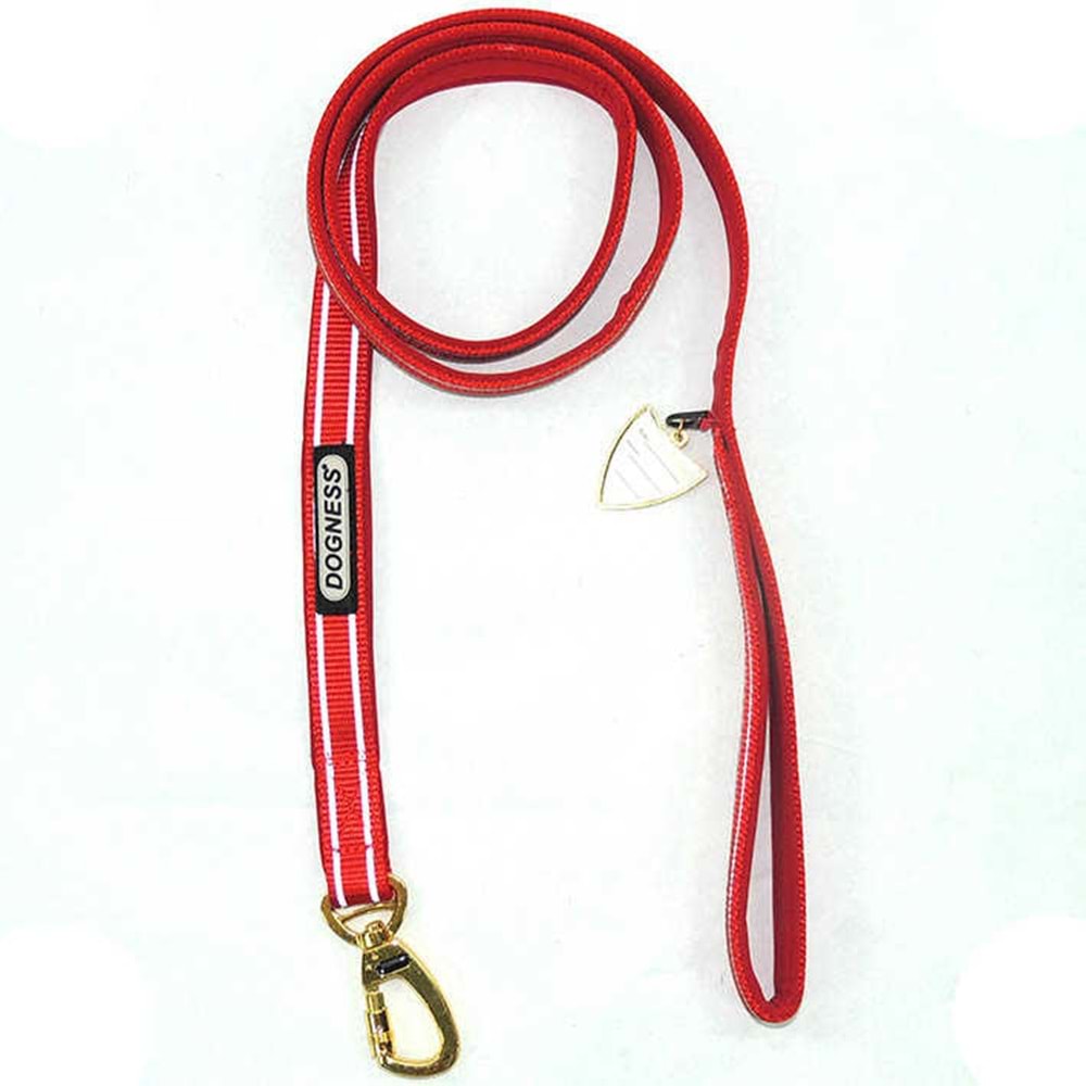 Köpek Gezdirme Tasması Yansımalı Neoprene Kırmızı 1,3 cm.x152 cm.