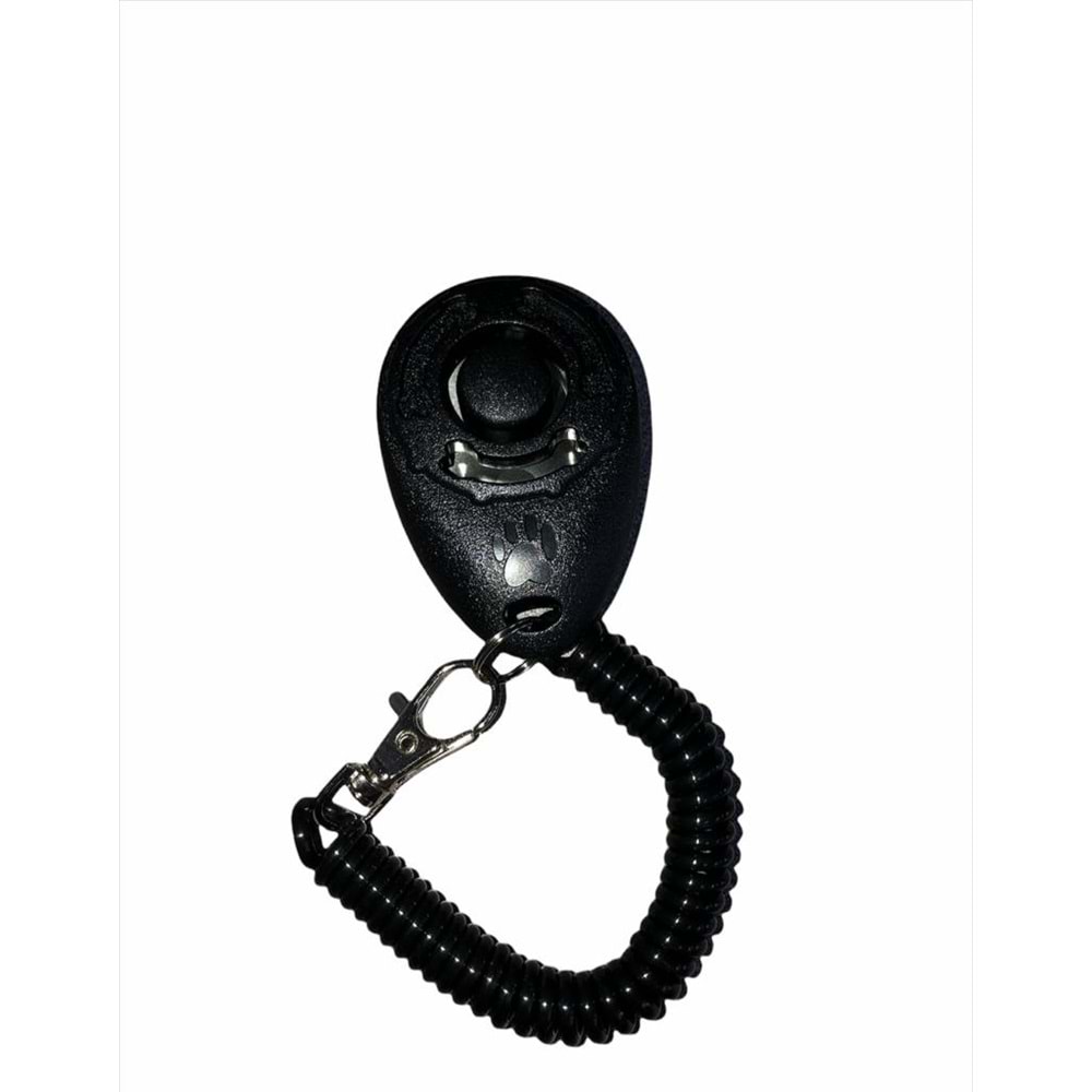 Köpek Eğitimi için Kayışlı Clicker 6 cm. Siyah