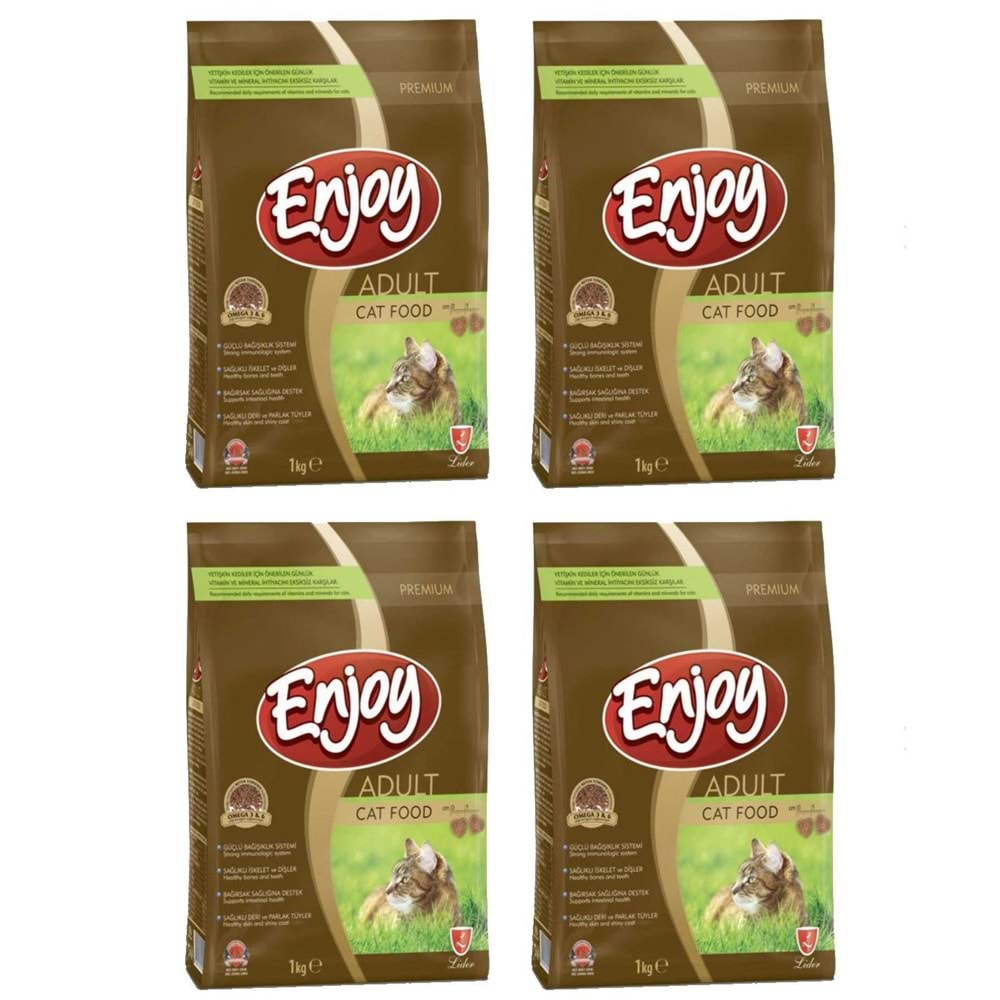 Enjoy Yetişkin Kedi Maması 1 kg.x 4 Adet