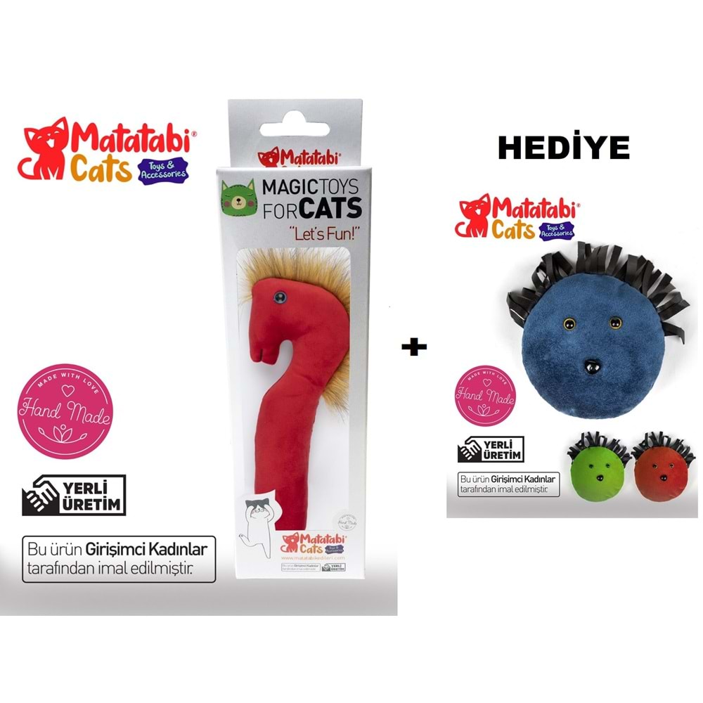 Matatabi Kedileri Matatabi Horsi 003+Mini Hediye Kedi Oyuncağı