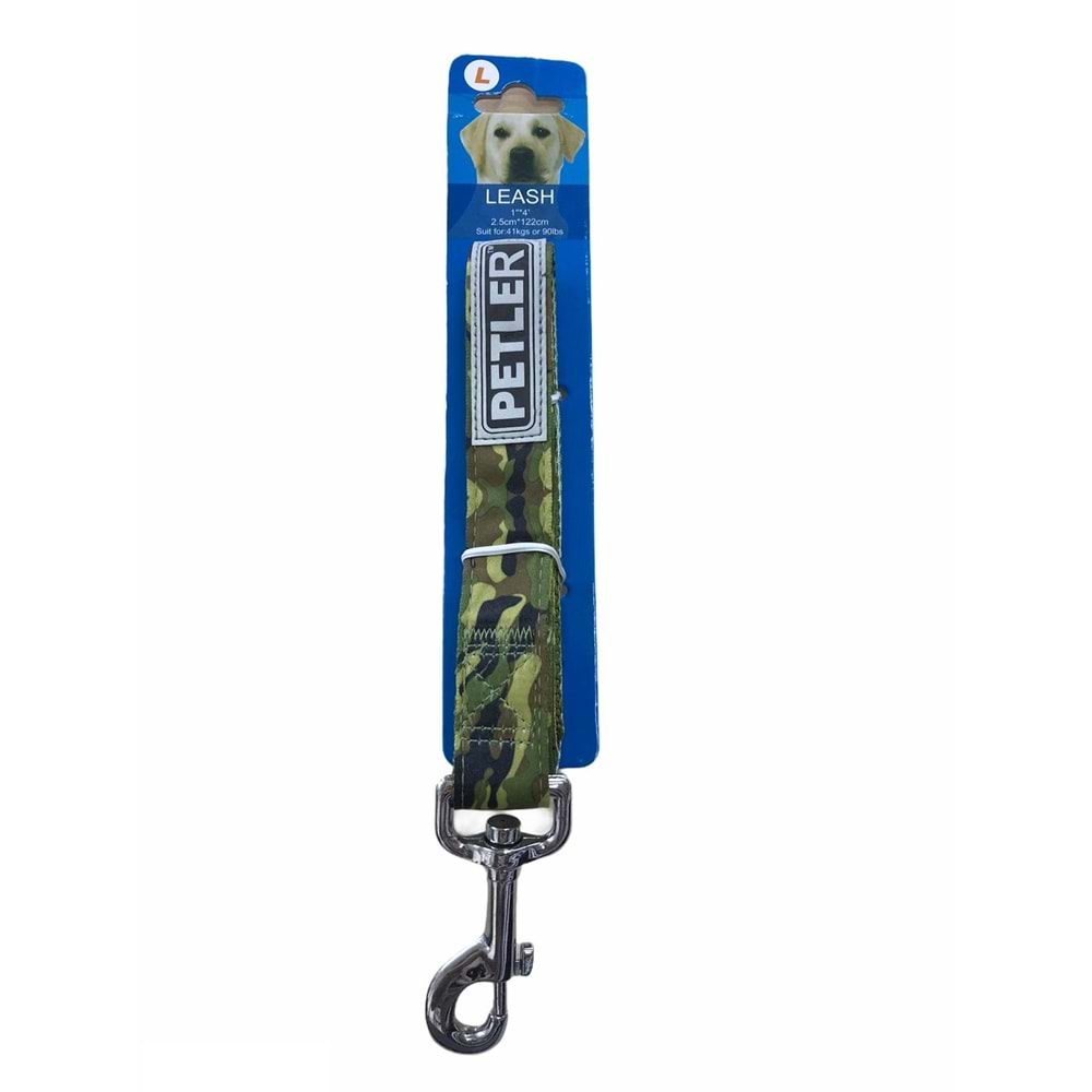 8033-L10L Köpek Gezdirme Tasması 2,5 cm.x122 cm. Max. 41 Kg.(L)