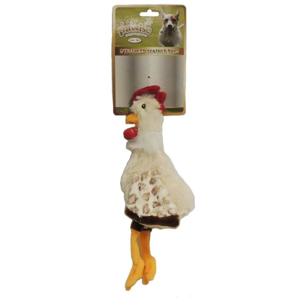 Pawise 15071 Tüylü Horoz Sıkmalı Sesli Oyuncak 33 cm.