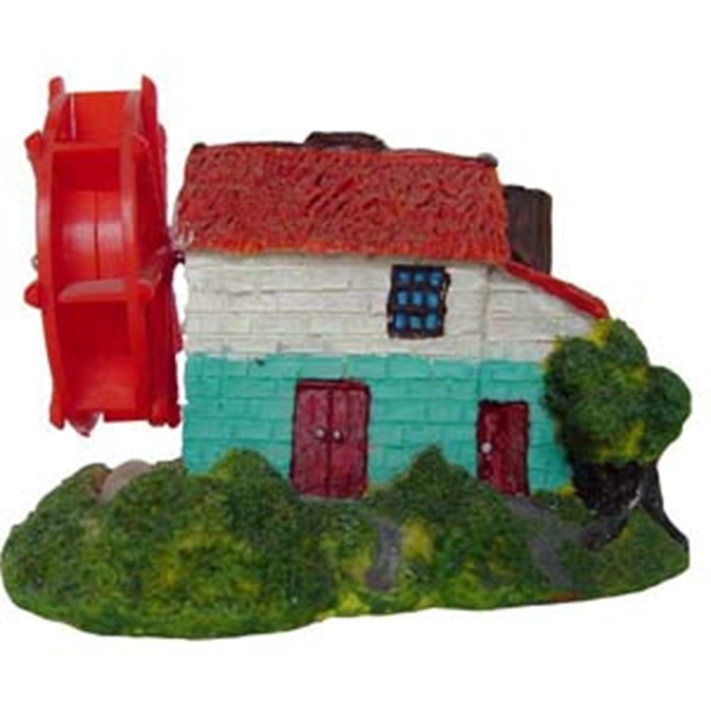 KG-203 Akvaryum Dekoru Çarklı Ev 11,5x10x8,5 cm.