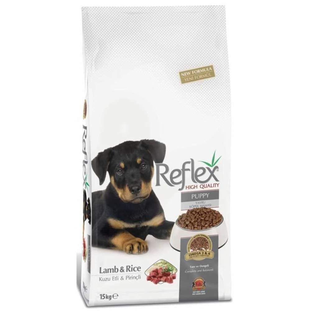 Reflex Puppy Kuzu Etli Pirinçli Yavru Köpek Maması 15 Kg.