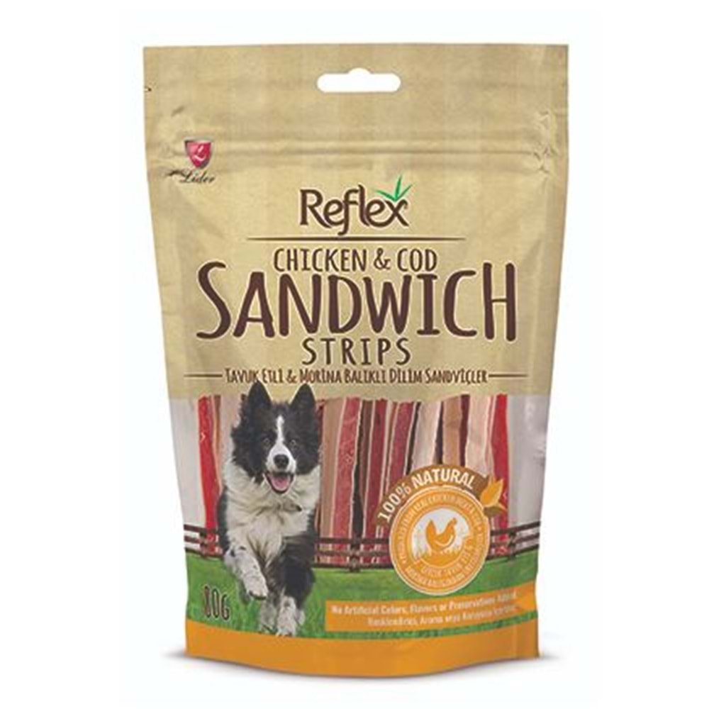 Reflex Tavuk Ve Morina Balığı Sandviç Köpek Ödülü 80 Gr.