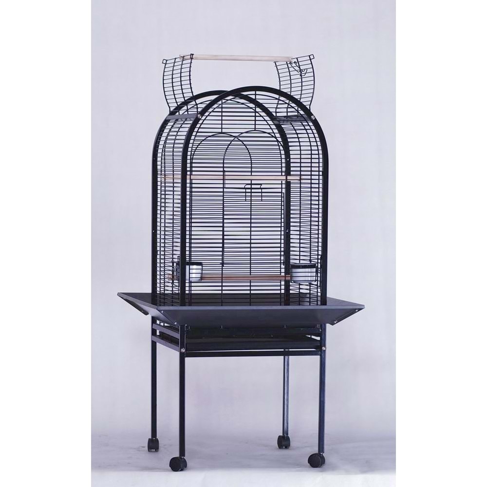 P100 Papağan Kafesi Antik Gümüş 57x57x145 cm.