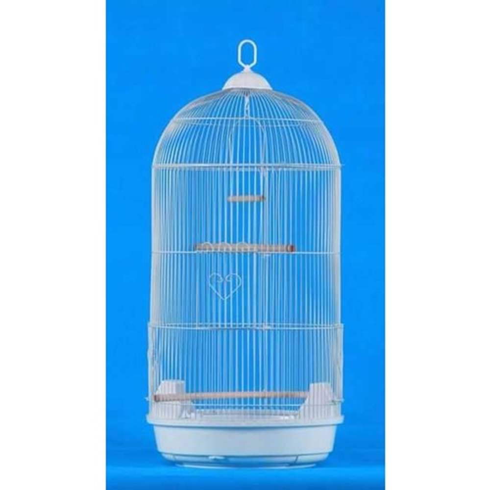 405 Kuş Kafesi Silindir (Siyah,Beyaz) 42x83 cm.