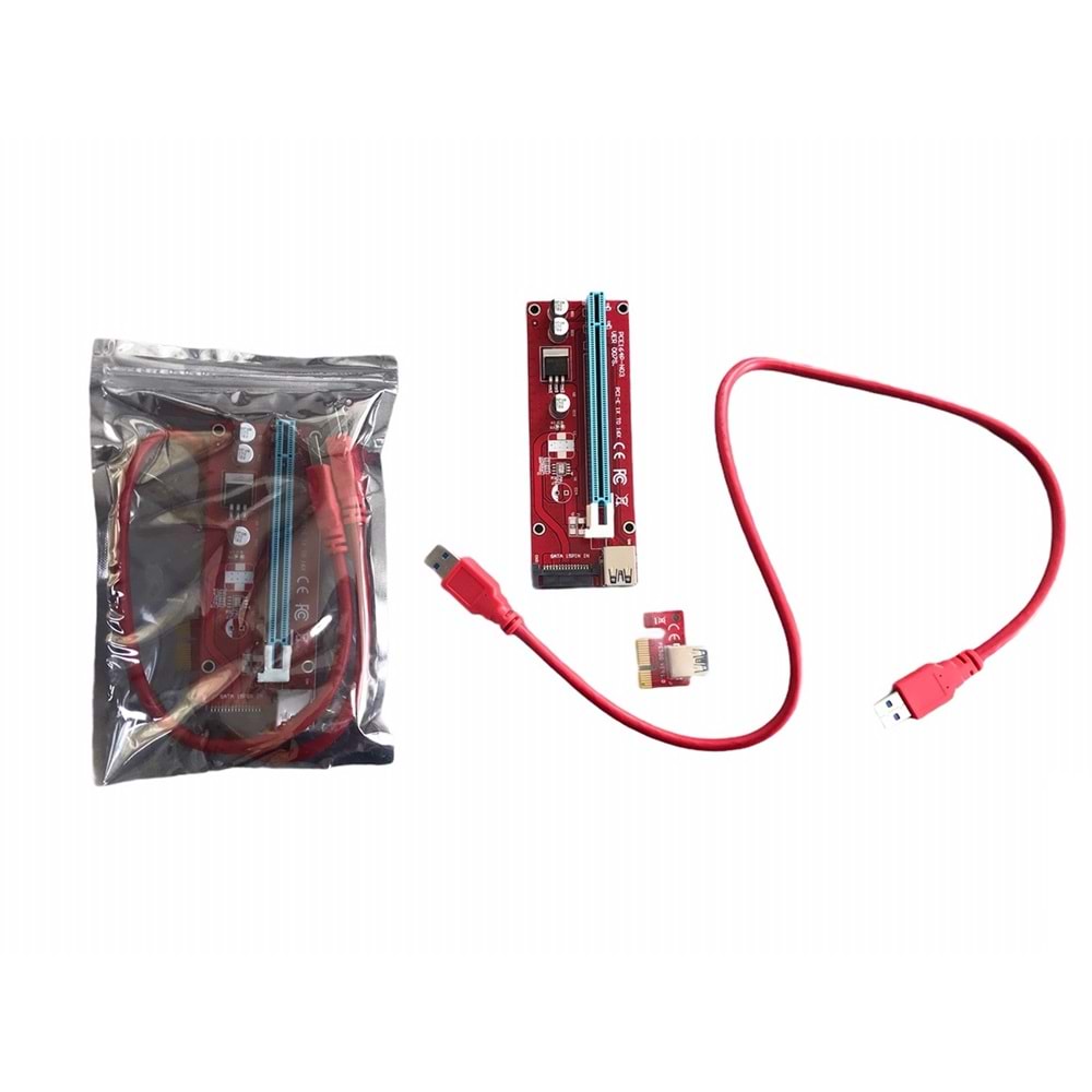 VER007S Riser Kart PCI-E 1x to 16x USB 3.0 60 cm. Bitcoin Madenciliği