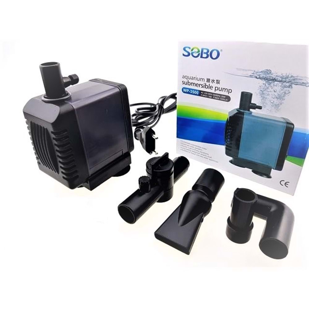 Sobo WP-3500 Akvaryum Kafa (Sump) Motoru 1200 L/S 25 W.