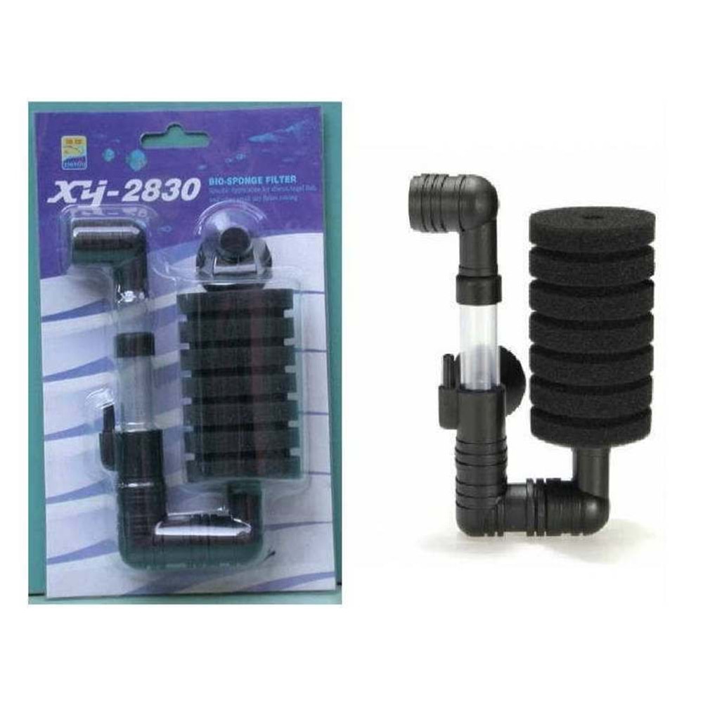Xinyou XY-2830 Biyolojik Süngerli Havalı Tekli Pipo Filtre (Vantuzlu) 5x8 cm.