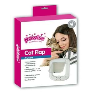 Pawise 28052 4 Çeşit Kilit Sistemli Kedi Kapısı 26x31 cm.
