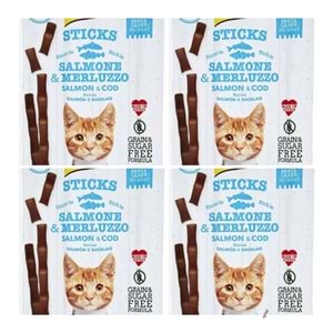 Gimcat Sticks Somon Atlantic Morina Etli Kedi Ödül Çubukları 4'lü 20gr X 4 adet