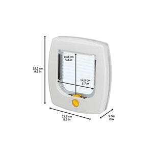 Ferplast Swing 3 Otomatik Kedi ve Köpek Kapısı 22,5x5x25,2cm (Beyaz)