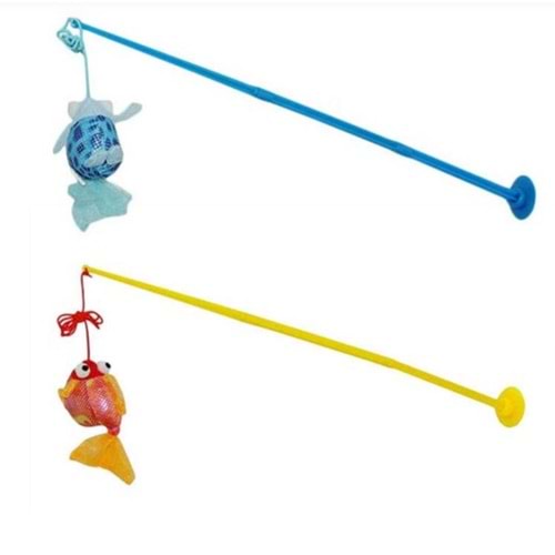 Pawise 00933E Catnipli Vantuzlu Kedi Oltası 50 cm. Mavi