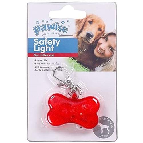 Pawise 11573 Ledli Kemik Şekilli Köpek Tasma Ucu 4×3,5 cm.