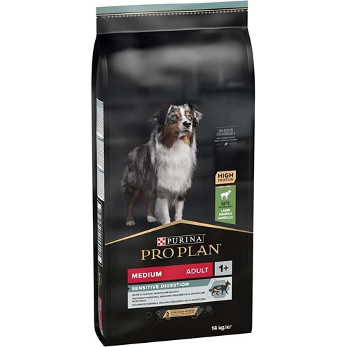 Pro Plan Medium Adult Kuzu Etli Hassas Yetişkin Köpek Maması 14 Kg.