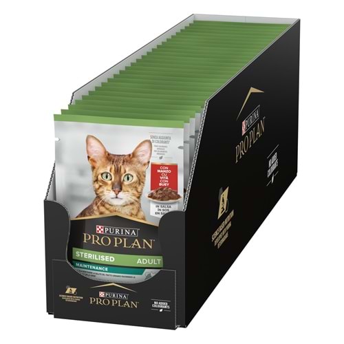 Pro Plan Pouch Sterilised Biftekli Kısır Kedi Konservesi 85gr*26 adet