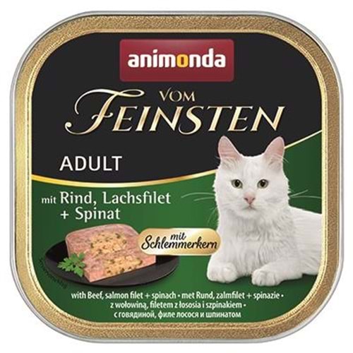 Animonda Vom Feinsten Sığır Somon Ispanaklı Kedi Konservesi 100 gr.x12 Adet