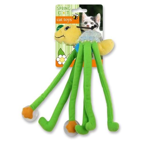 Afp 2010 Vantuzlu Sallanan Yusufçuk Peluş Kedi Oyuncağı 20-25 cm.