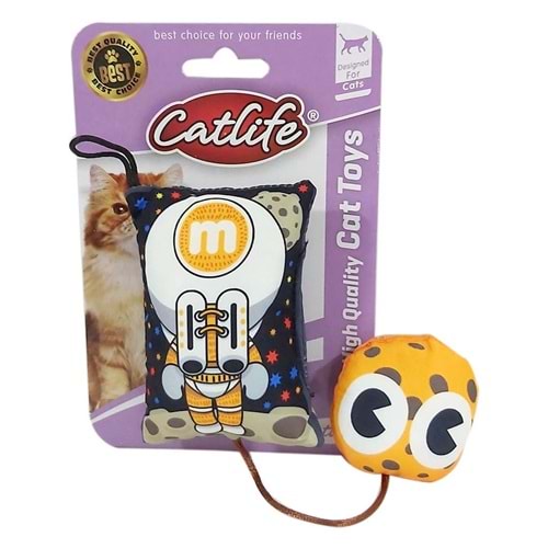 Catlife Kuyruklu İpli Astronot Yastık Sevimli Kedi Oyuncağı