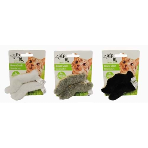 Afp 2097 Bıyık 6 Gr. Kanada Catnipli Peluş Kedi Oyuncağı 2 Li Gri