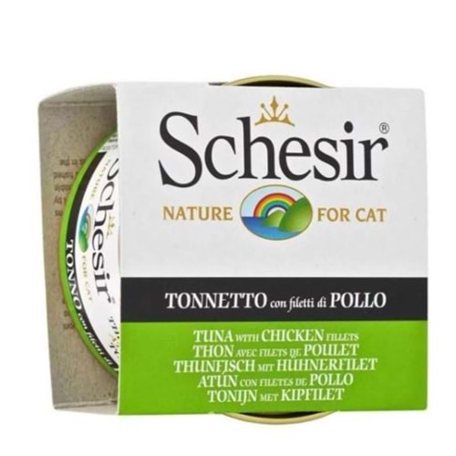 Schesir C137 Jelly Ton Balıklı ve Tavuk Jöleli Kedi Konservesi 85 Gr. x12 Adet