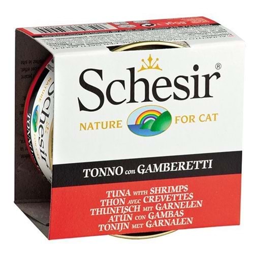 Schesir C138 Ton Balıklı Karidesli Jöleli Kedi Konservesi 85 Gr.
