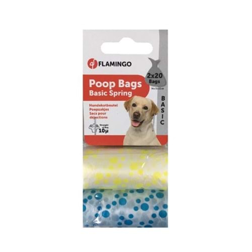 Flamingo Desenli Köpek Tuvalet Torbası 2x20 Torba İkili Paket